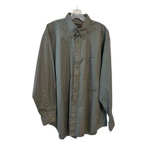 F.A. MacCluer Men's Shirt L | 100% Cotton Green Button-Down | Ranger Fit India M